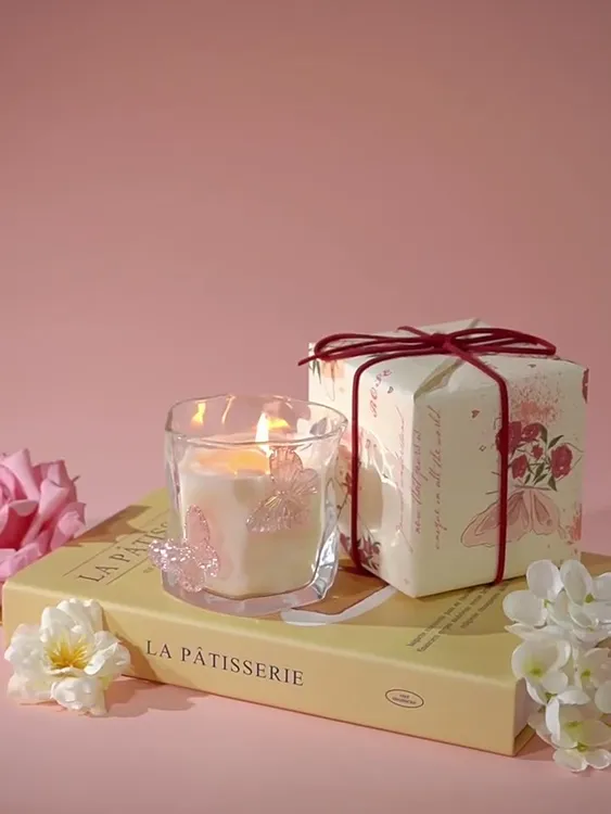 「蝴蝶扭扭杯」香薰少女心手工包装送女生闺蜜生日礼物小众高级