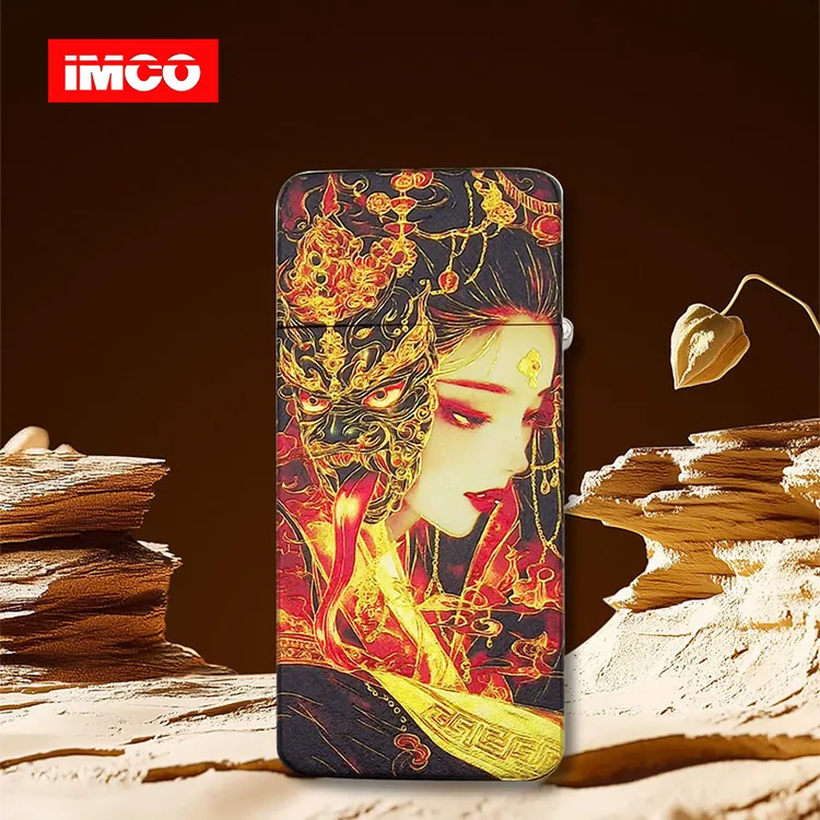 IMCO爱酷正品云川原创窄机烫金扎吉拉姆防风打火机收藏送男友礼物