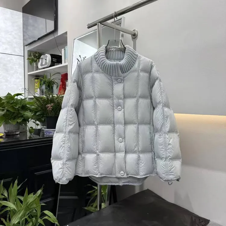 冬季新款针织立领泡芙棉服高端定制棉服外套