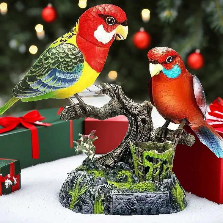 感应会动叫真老人电动音响解闷虎皮婴儿会说话的鹦鹉鸟包邮家养