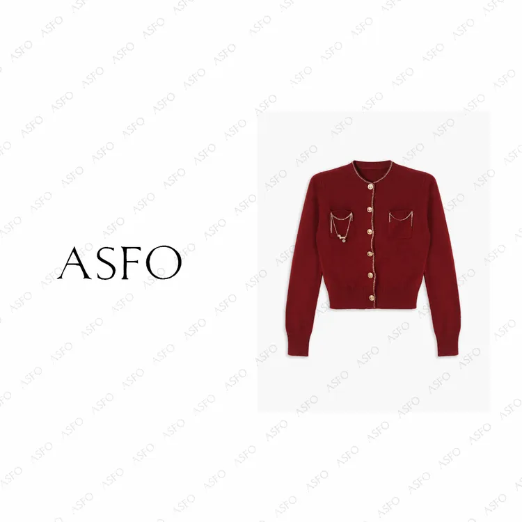 【AS小香链】25新经典法式气质修身针织开衫AS25QKS04207