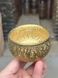 纯手工 柴烧 金色传说 双面金