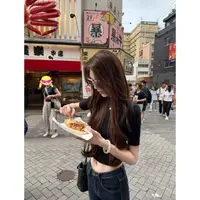 徐秋阳  高领五分袖（小版型）秋季新款百搭时尚休闲短袖13381