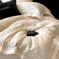 吴小胖‘优选之选’【Beauty House妮可】鎏金缎色织大提花四件套5901