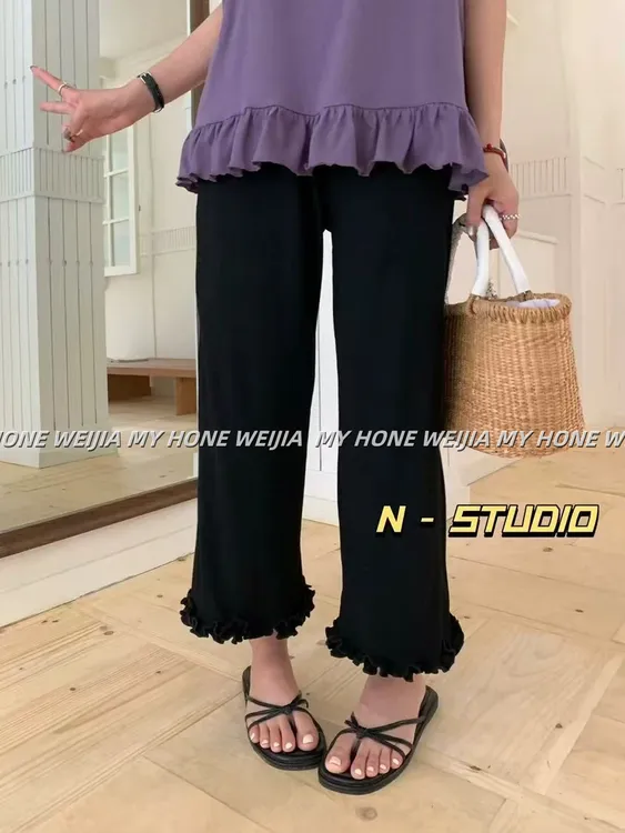 【WJ】春款  玉 1562  黑色裤子（2-6）