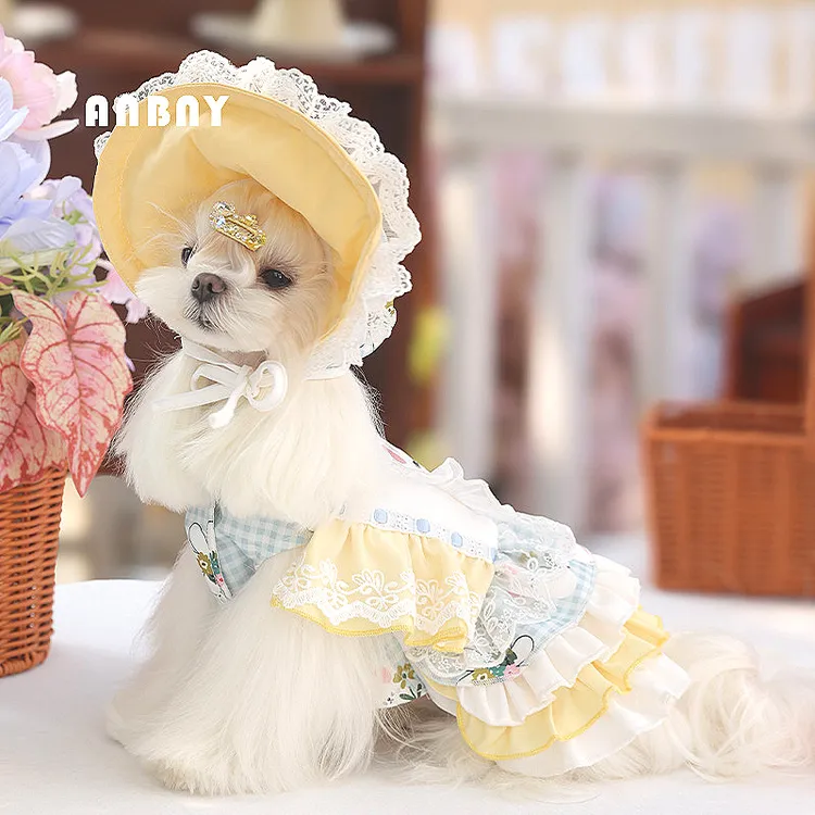 安贝妮原创宠物衣服洛丽塔狗狗衣服宠物裙子小型犬高品质刺绣狗狗