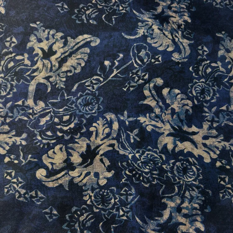 星空绒蓝色香云纱秋冬打底衫连衣裙保暖内衣面料