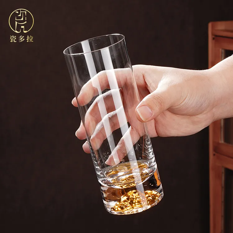 瓷多拉2025年新款轻奢水晶精酿啤酒杯家用扎啤杯套装强化玻璃水杯