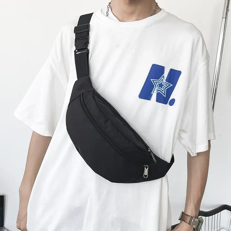 FAVMARTHA男士斜挎包胸包男2025新款时尚背包运动休闲腰包通勤设