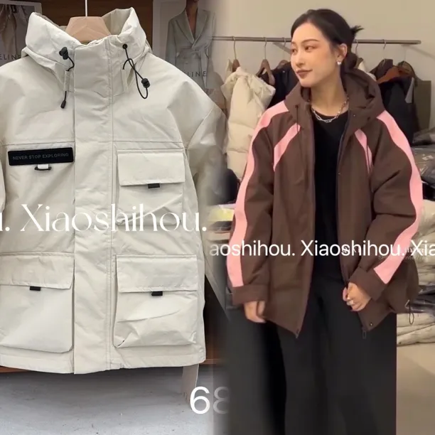 小时候女装店（no退no换）拼色羽·绒冲锋衣外套68293 68312