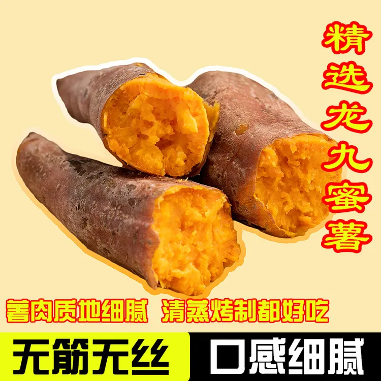 龙九蜜薯黄心沙地批发整箱蜜薯新鲜龙九蜜薯现挖