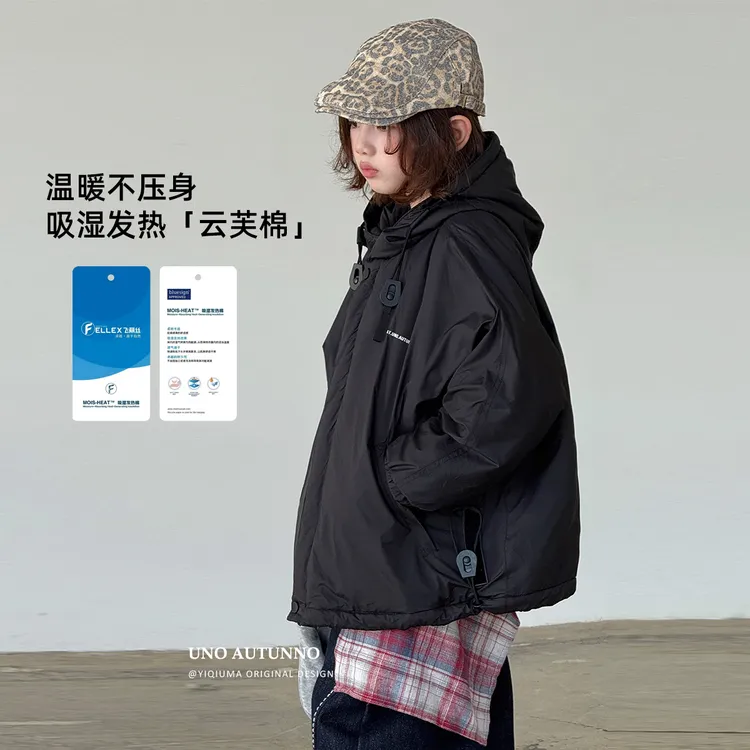 「UNO AUTUNNO」【奢华轻暖】云芙棉+吸湿发热棉女中大童冬外套GD2419