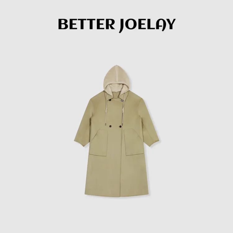 BETTER JOELAY -【雪落之声】绵羊毛高端毛呢外套韩版时尚DE2600T