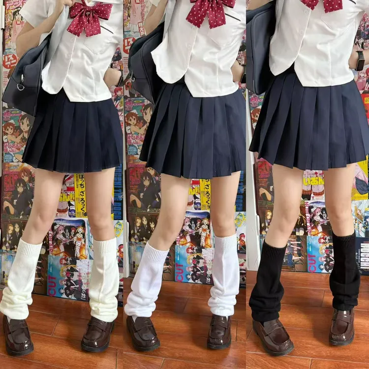 60厘米平板泡泡袜校供感大象袜加宽17厘米针织堆堆小腿袜jk搭配