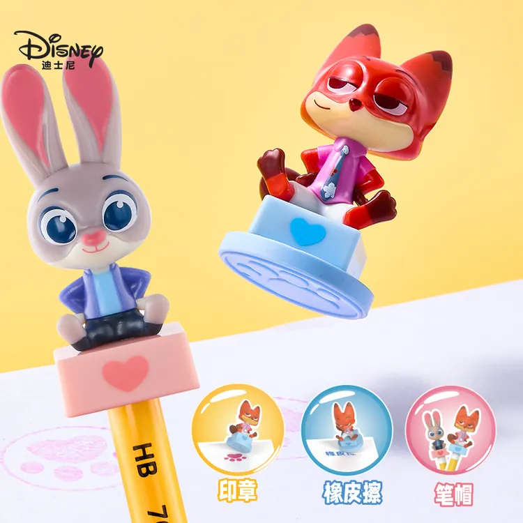 疯狂动物城2尼克朱迪盖瑞卡通手办Q萌印章橡皮可爱橡皮章限量