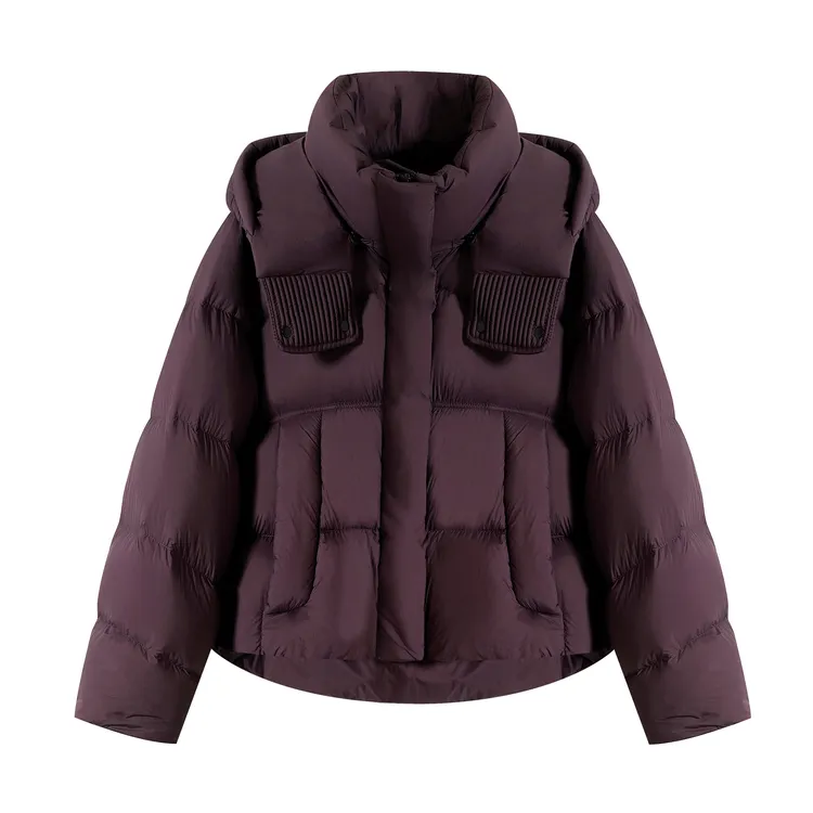 经典95白鸭绒海洋贝壳风2025冬季新款保暖羽绒服2558WTT