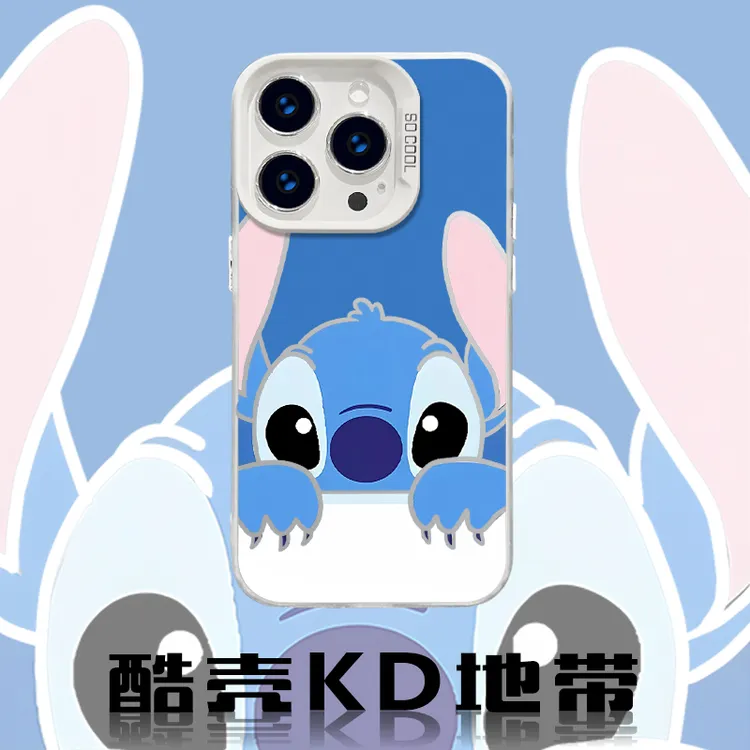 蓝底史迪仔-CYB潮图创意爆款适用苹果华为OPPO小米VIVO防摔手机壳