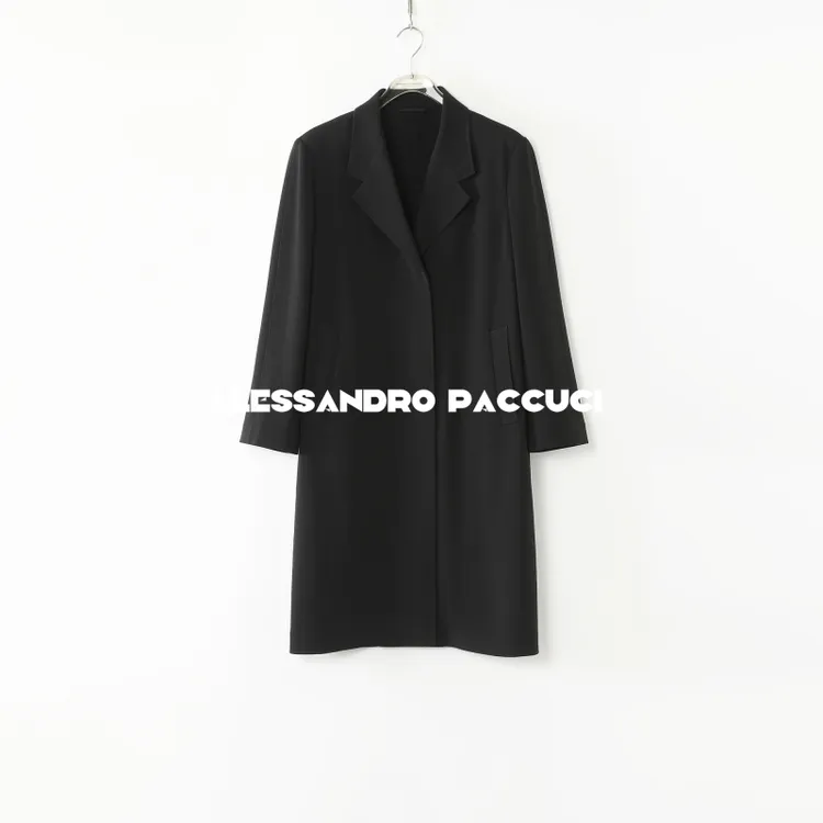 AP洛哥51006FY【黑标系列】日本进口三醋酸翻驳领简约后开叉风衣