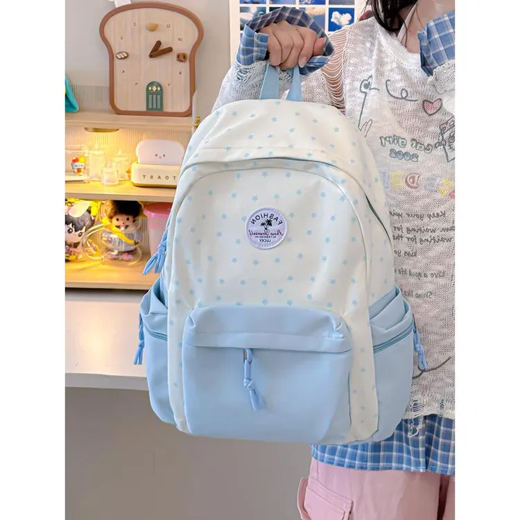 双肩包女旅游轻便高颜值小清新书包女孩学生出游小众登山包揹包女
