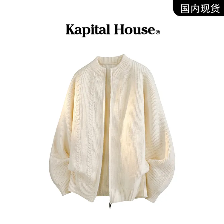 【品牌现货撤柜】kapital house 秋冬新款针织衫提花休闲开衫毛衣男