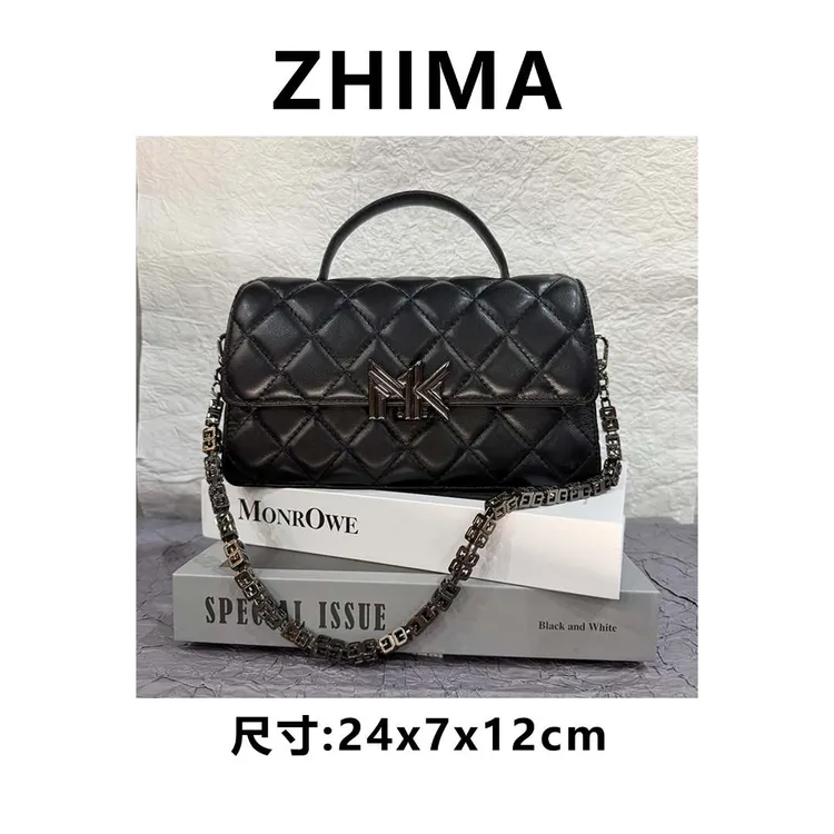 【芝麻集】品牌MANDYKARENY新款女包FES-6013-黑色腋下斜挎单肩百搭