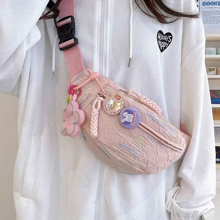 女童包包儿童2025新款超火可爱背包潮女孩斜挎包胸包大童小挎包女