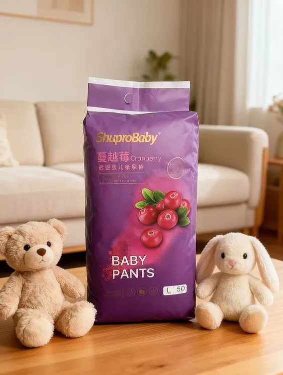 Shuprobaby蔓越莓婴儿纸尿裤男女宝宝亲肤棉柔护臀防测漏拉拉裤