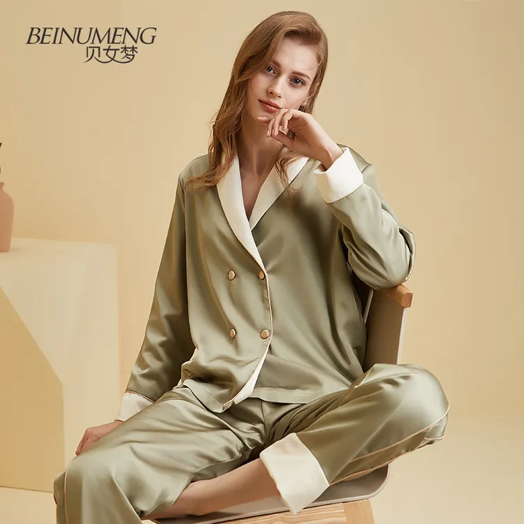 贝女梦丝绒睡衣女秋冬法式高级感新款薄绒加厚家居服长袖套装