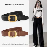 保罗polo正品女士金扣皮带休闲腰带时尚复古潮牛仔裤针扣学生女款