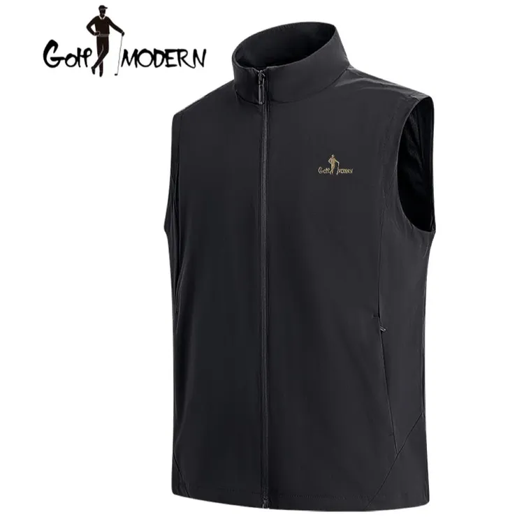 GOLFMODERN高尔夫山系户外运动休闲男士秋夏季马甲立领透气速干