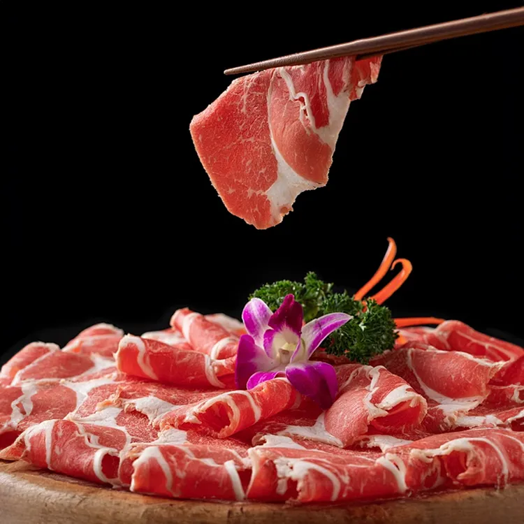 延海线御甄尚品安格斯清真谷饲肥牛卷2KG装调理火锅炒菜牛肉卷