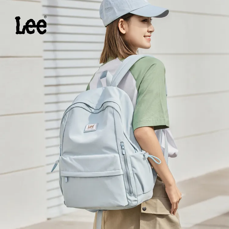 Lee新款双肩包女大容量旅行包男时尚通勤简约书包大学生背包潮流