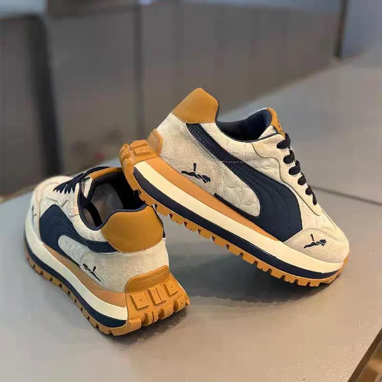 DAFIFY欧洲站男鞋2025秋季新款拼色防滑厚底阿甘鞋跑步运动休闲鞋