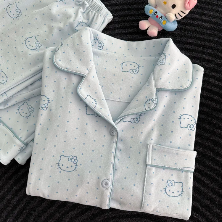 kitty猫睡衣女秋冬季2025新款磨毛德绒加绒加厚珊瑚绒冬天家居服