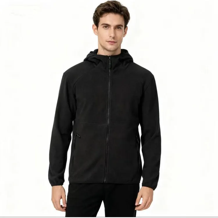 户外轻量化男女双面摇粒绒立体3D裁剪防风保暖连帽抓绒衣 0-8425