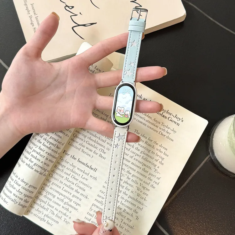 UhADa适用小米手环10表带银河星谷小米手环9表带皮质个性运动腕带
