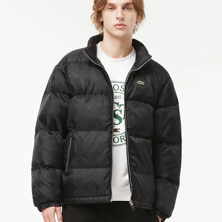 LACOSTE法国鳄鱼男装24秋季宽松加厚保暖立领羽绒服外套BH7215