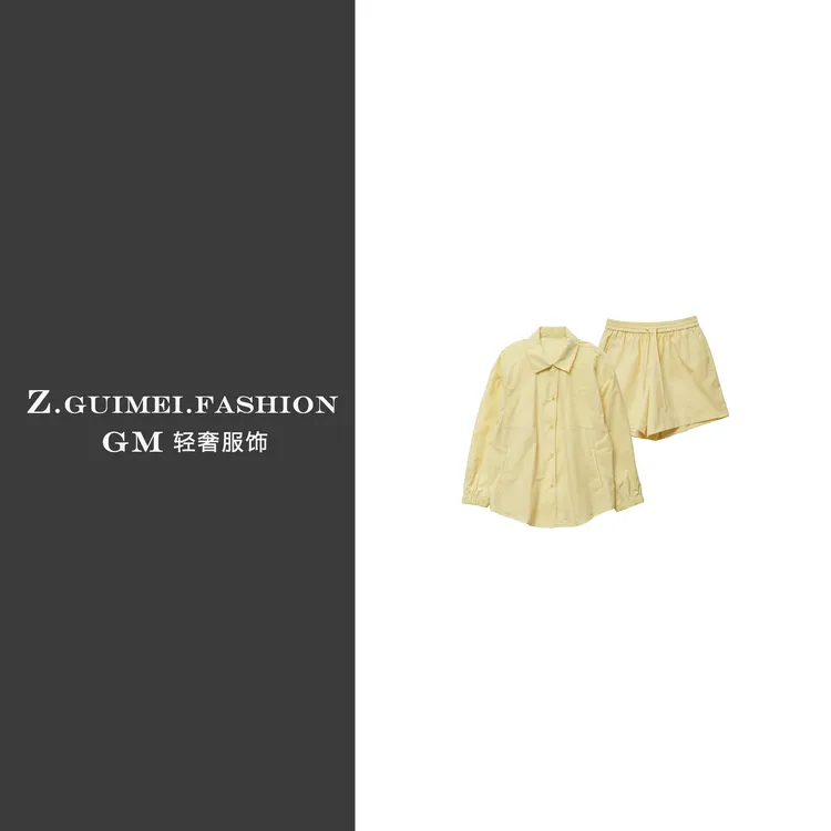 【肆姐高定】Polo领时尚防晒短裤套装XY2827