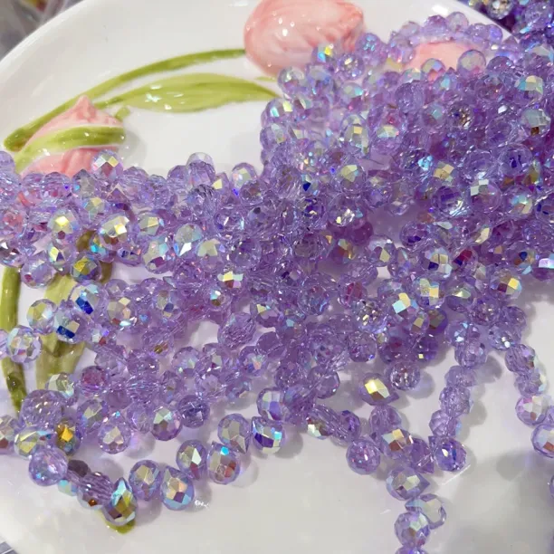 卡8玻璃晶晶镀彩高亮手机链配件材料