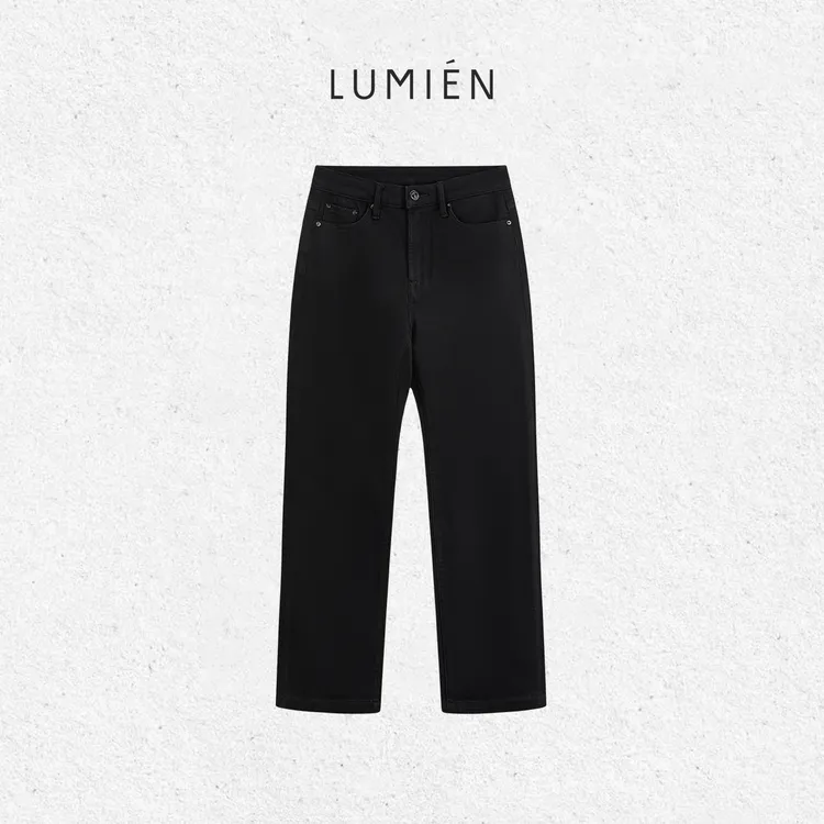 【LUMIEN 新品】极简风经典立体剪裁设计休闲百搭牛仔裤LX5EKK64