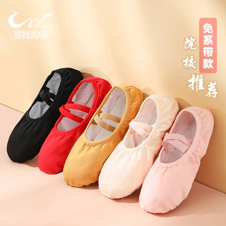 专业防滑软底正规芭蕾舞鞋儿童练功鞋舞台表演舞蹈女童幼儿猫爪鞋
