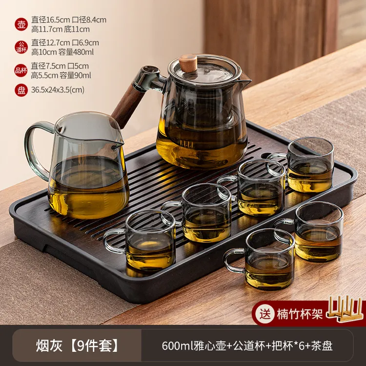 功夫茶具套装2025新款家用轻奢高档玻璃泡茶壶茶杯茶壶茶壶茶具