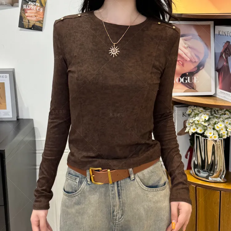 2025新款秋冬打底衫小性感修饰时尚气质显瘦百搭上衣T恤女1039