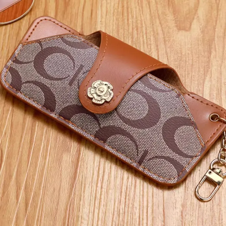 时尚太阳眼镜包挂件复古便携式眼镜盒近视眼镜墨镜夹收纳袋保护套