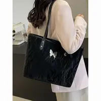 粉丝专享托特包包女2025新款手拎通勤包百搭时尚纯色大容量单肩包