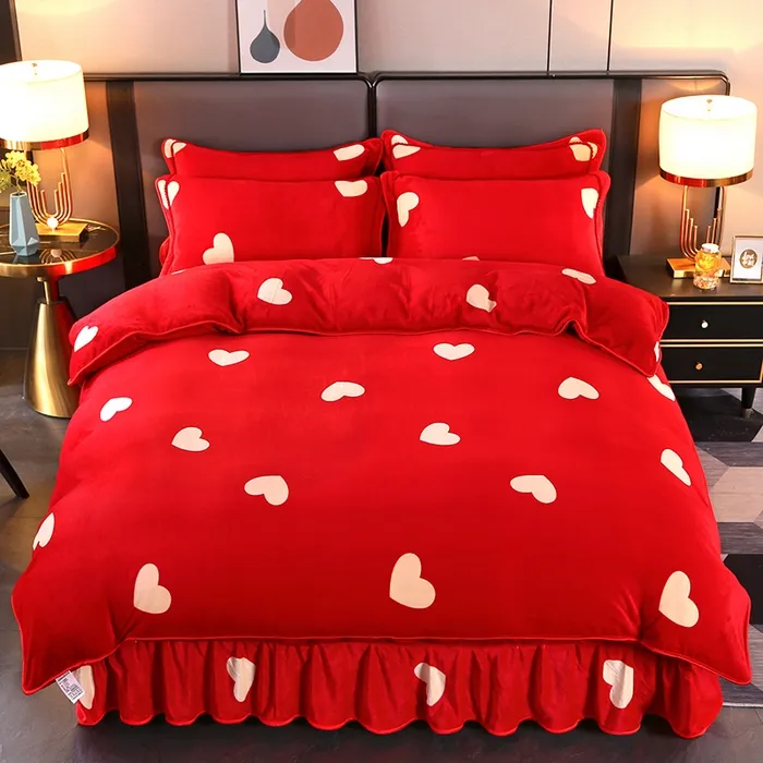 2025新款高克重加厚牛奶绒保暖四件套