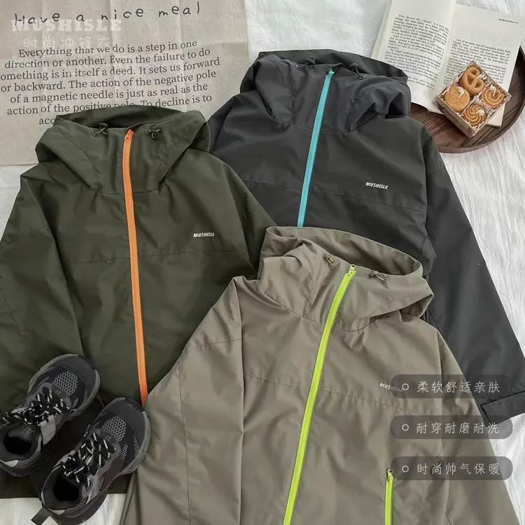 阿又秋季童装男童儿童中大童日系冲锋衣外套99096Q