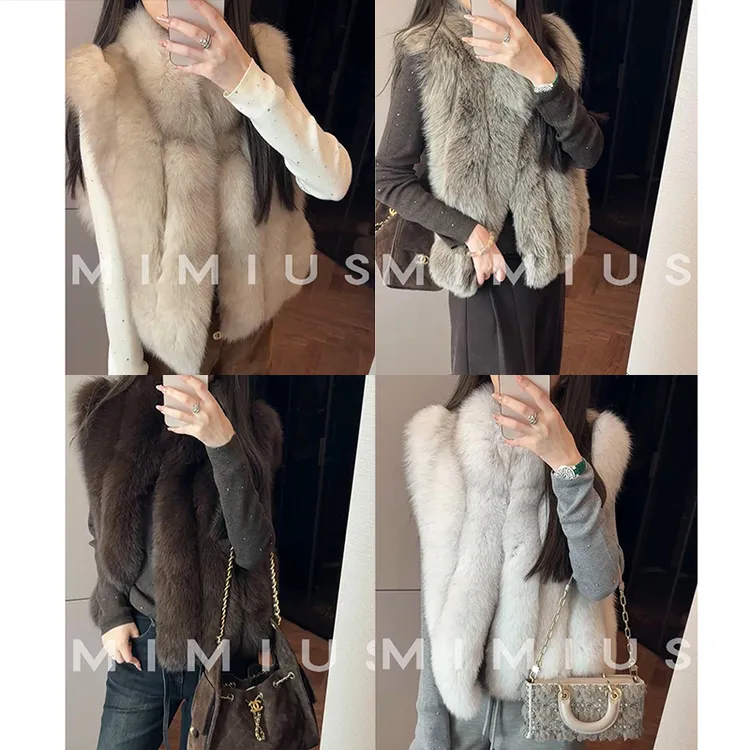 【mimius】U 芬兰进口SagaFurs皇冠级狐狸毛整皮背毛皮草马甲G10186