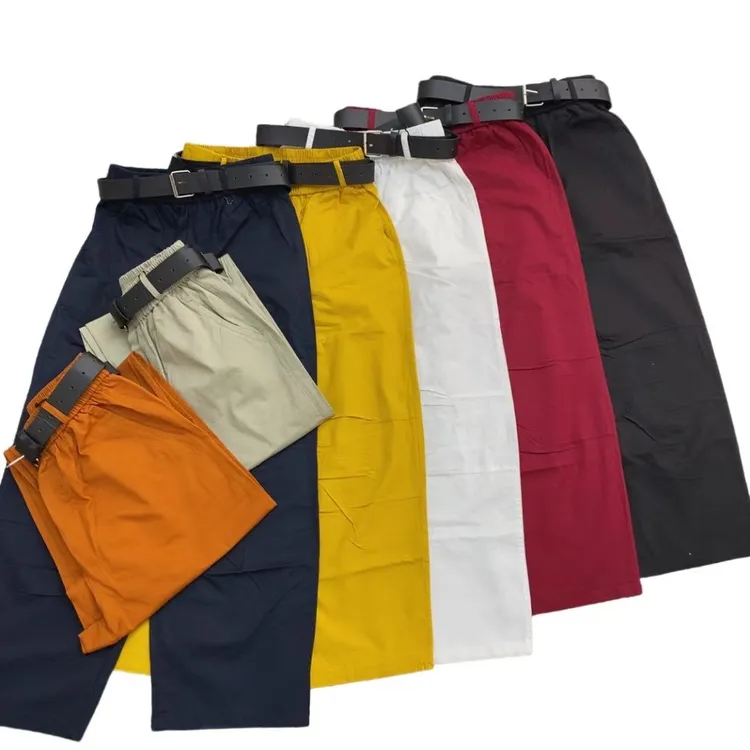 夏季薄款休闲显瘦时尚百搭水洗棉九分弯刀直筒裤