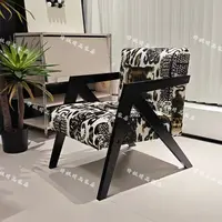 北欧风轻奢阳台单人休闲椅落地沙发凳家用靠背懒人理查德